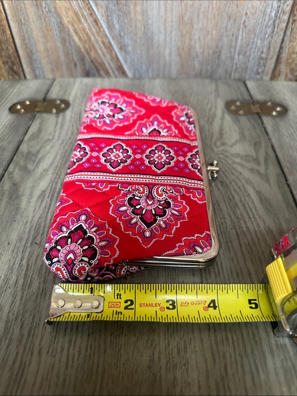 Vera Bradley Frankly Scarlet Quilted Wallet with Silver Kiss Lock - Picture 12 of 12